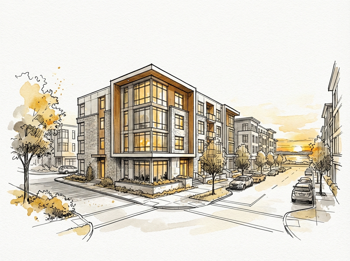 Cole Harbour, Nova Scotia — ink and watercolor illustration