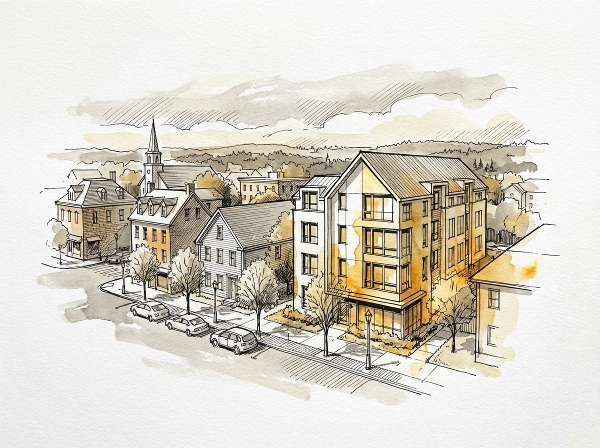 West Hants Regional Municipality, Nova Scotia — ink and watercolor illustration