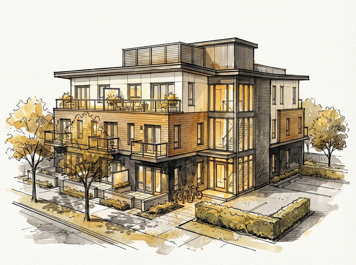 Sixplex building design